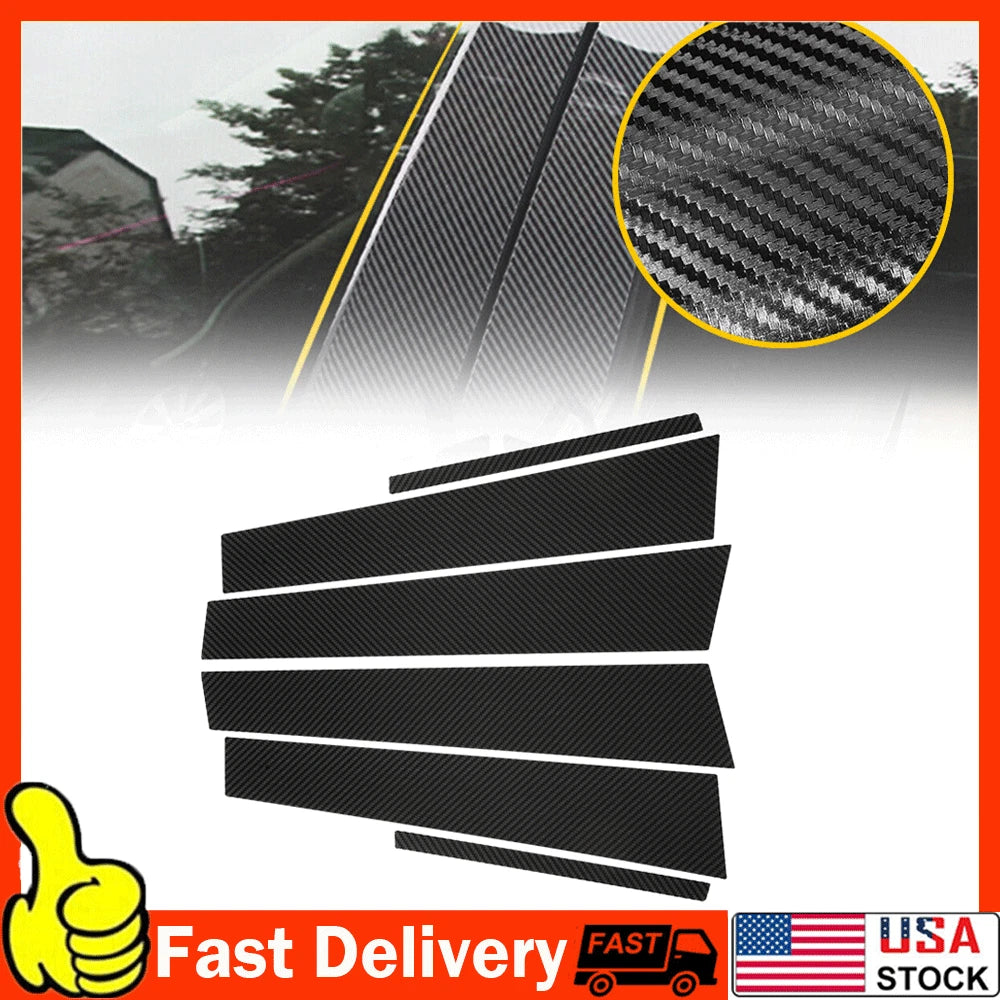 Carbon Fiber Pillar Posts Window Trim for Dodge Charger (2011â2021)