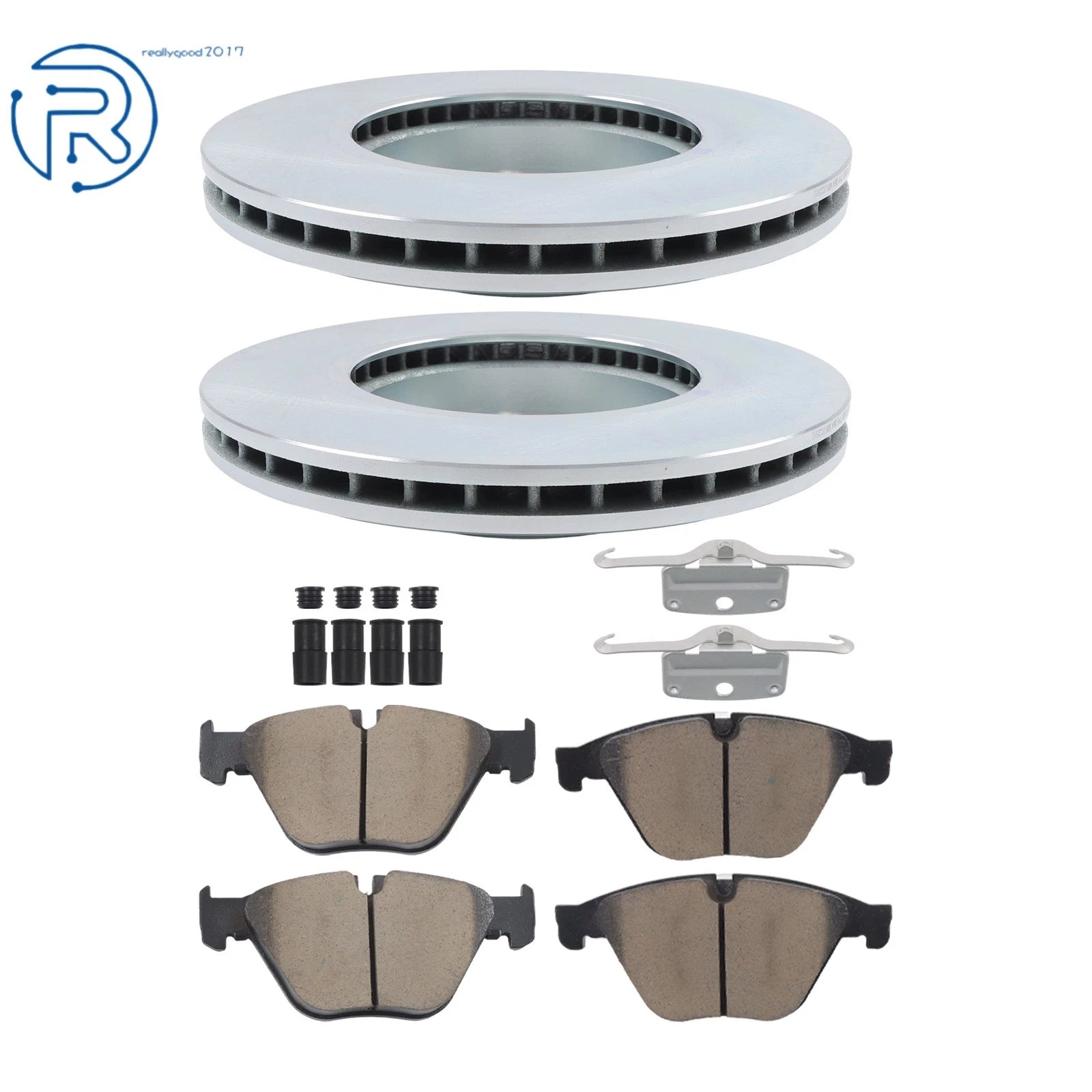 Set of 6 Disc Rotors & Ceramic Brake Pads for BMW 640i xDrive (2014–2018)