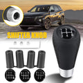 5 Speed Gear Shift Knob Lever for Universal Vehicles (Black Leather)