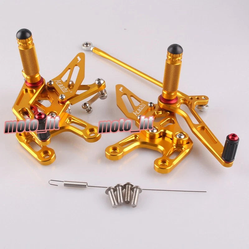 Rearset Footrest Footpegs for Kawasaki Ninja ZX10R (2008–2010) Gold