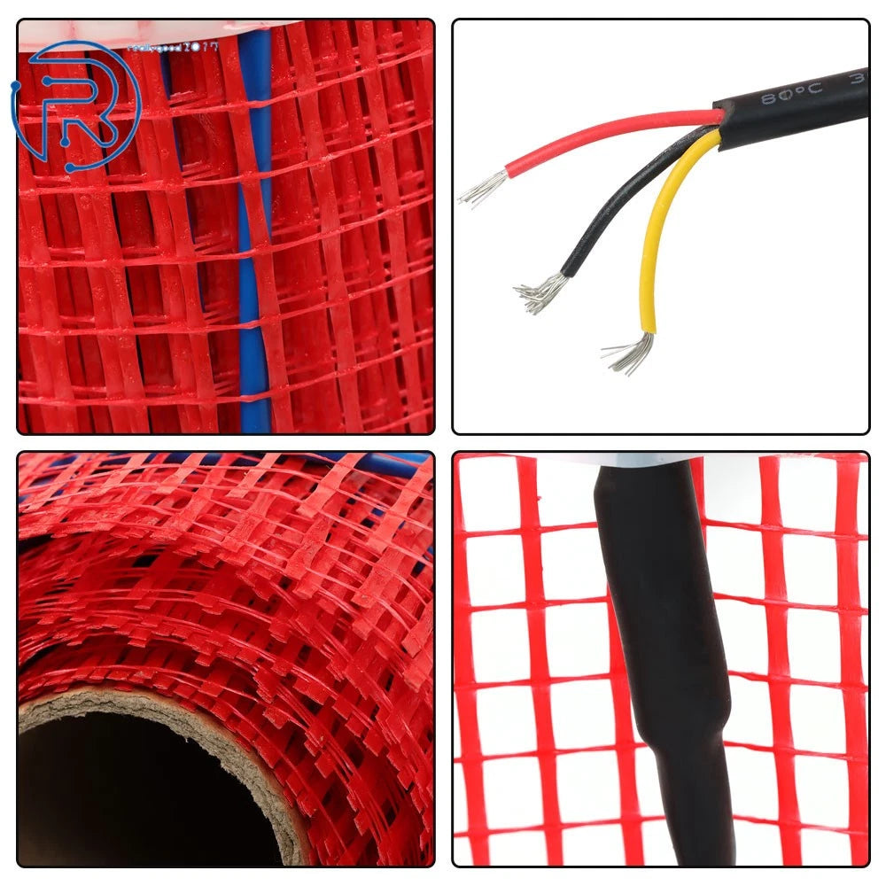 Electric Radiant Floor Heating Mat Kit for Tile (30 Sqft, 120V)
