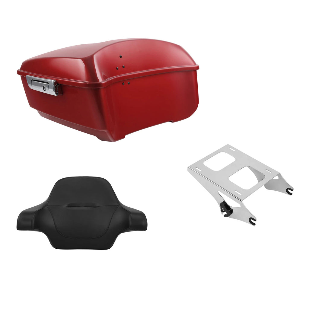 King Trunk Backrest Mount for Harley Touring Street Glide (2014–2026) Wicked Red