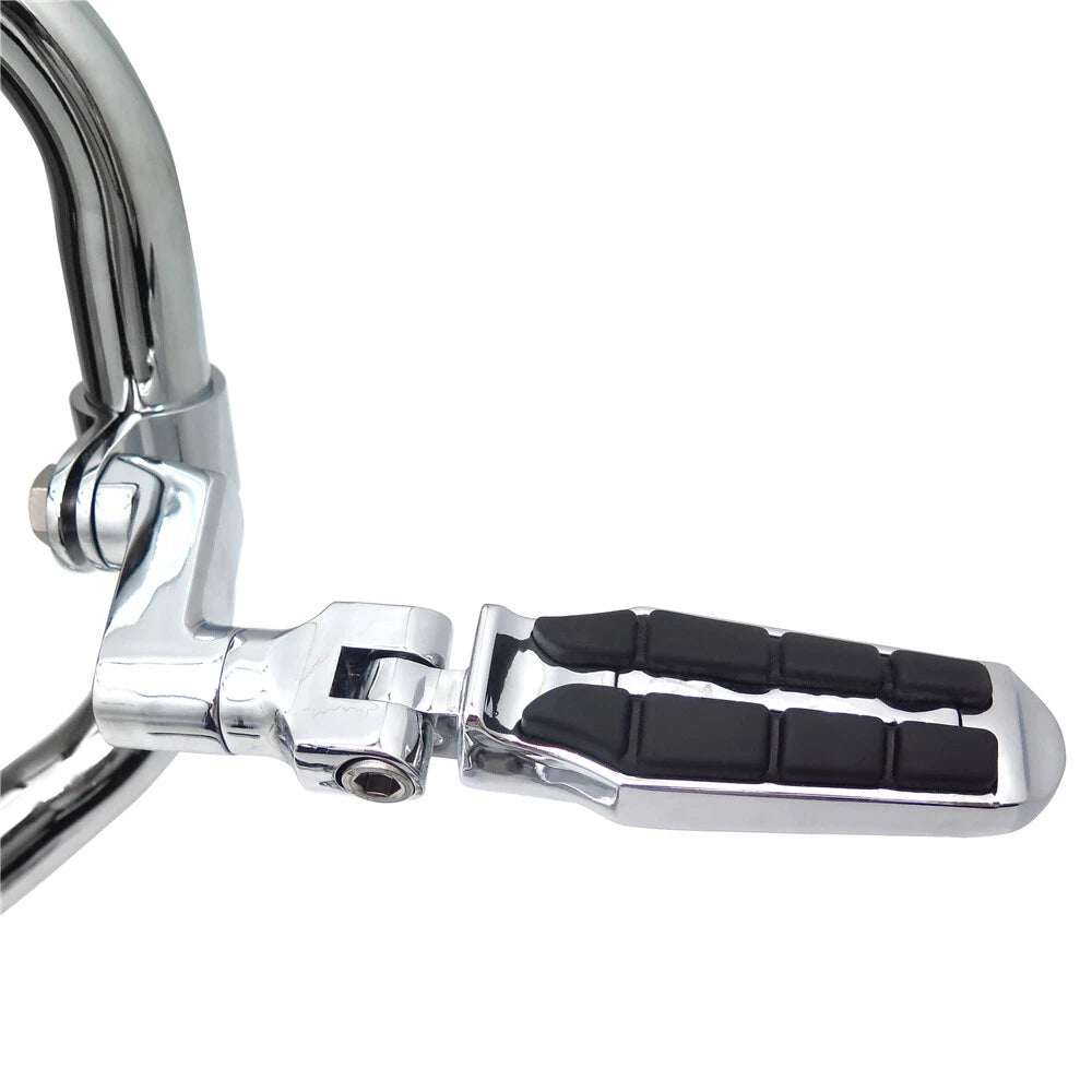 1.25" Highway Radical Tombstone Offset Mount Clamp Foot Peg for Harley Sportster