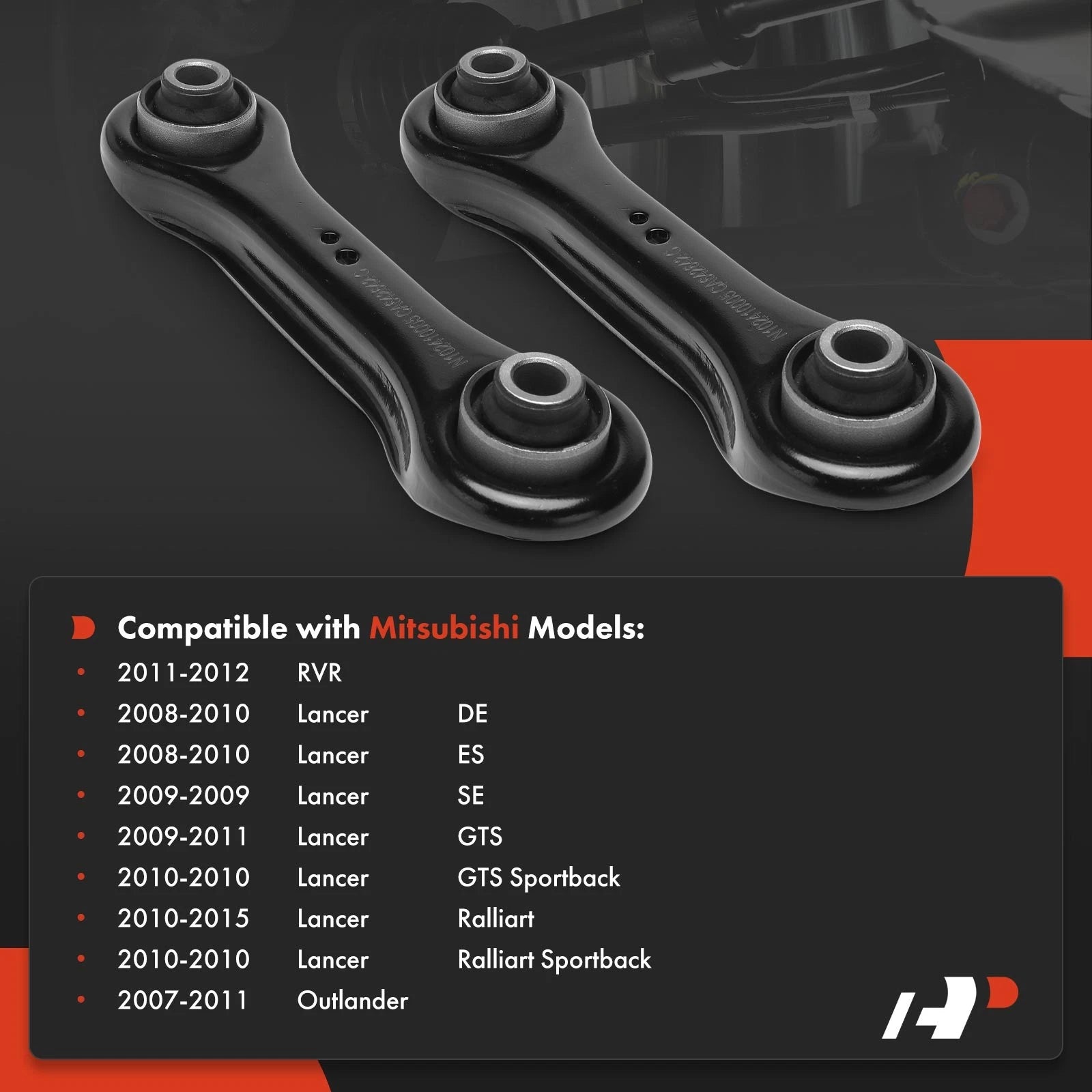 2X Rear Lower Forward Control Arm for Mitsubishi Outlander (2007-2011)