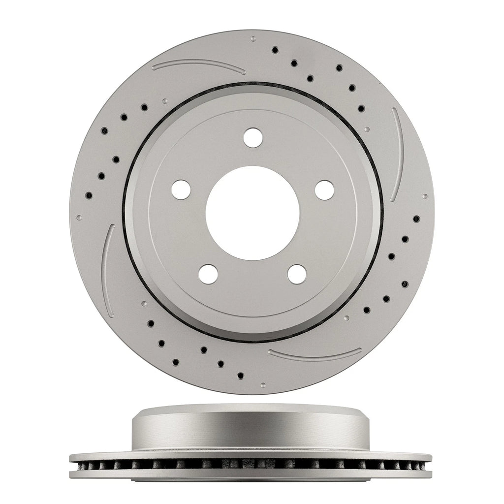 2x Rear Drilled Slotted Vented Rotors for Mercury Grand Marquis (2003–2011)