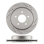 2x Rear Drilled Slotted Vented Rotors for Mercury Grand Marquis (2003–2011)