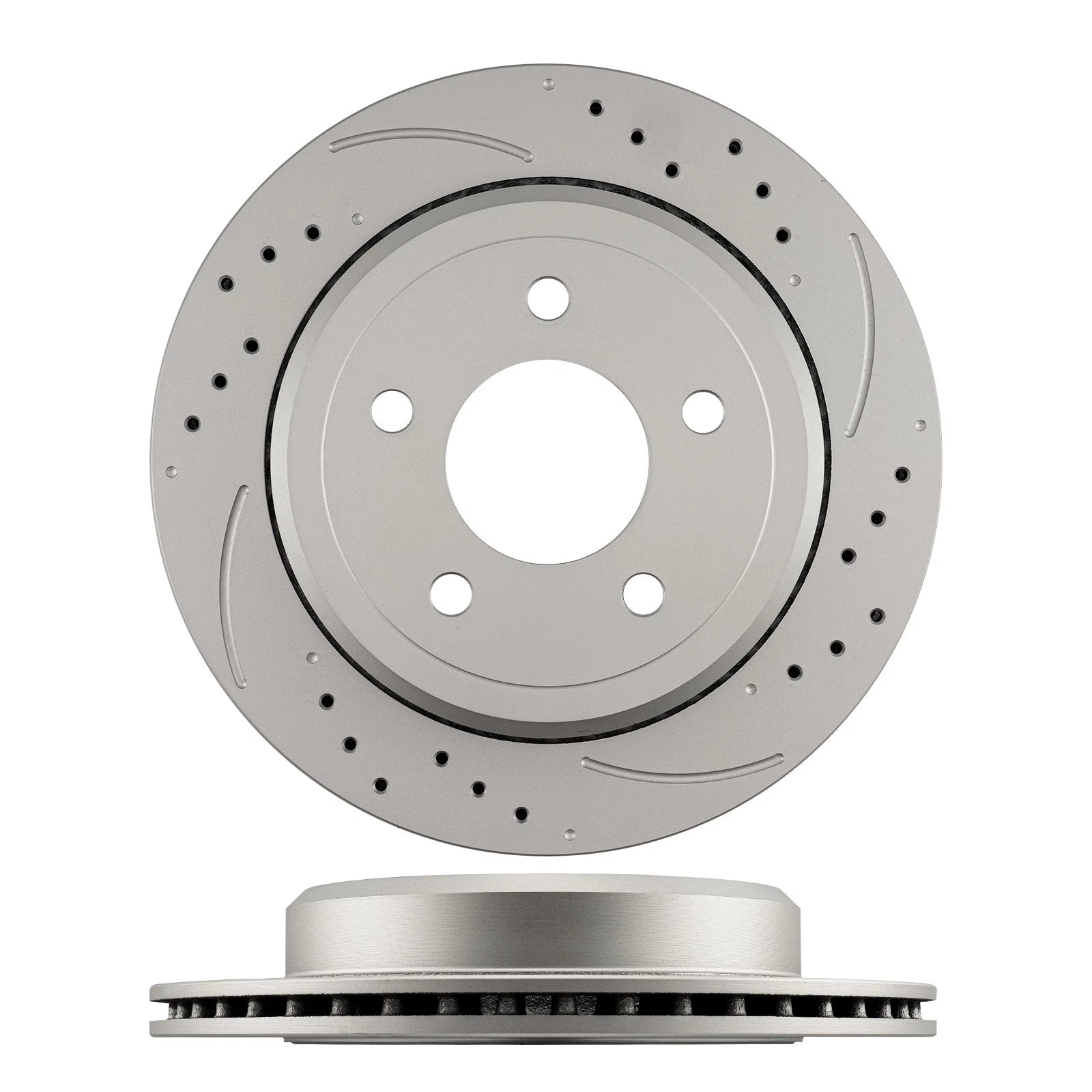 2x Rear Drilled Slotted Vented Rotors for Mercury Grand Marquis (2003–2011)