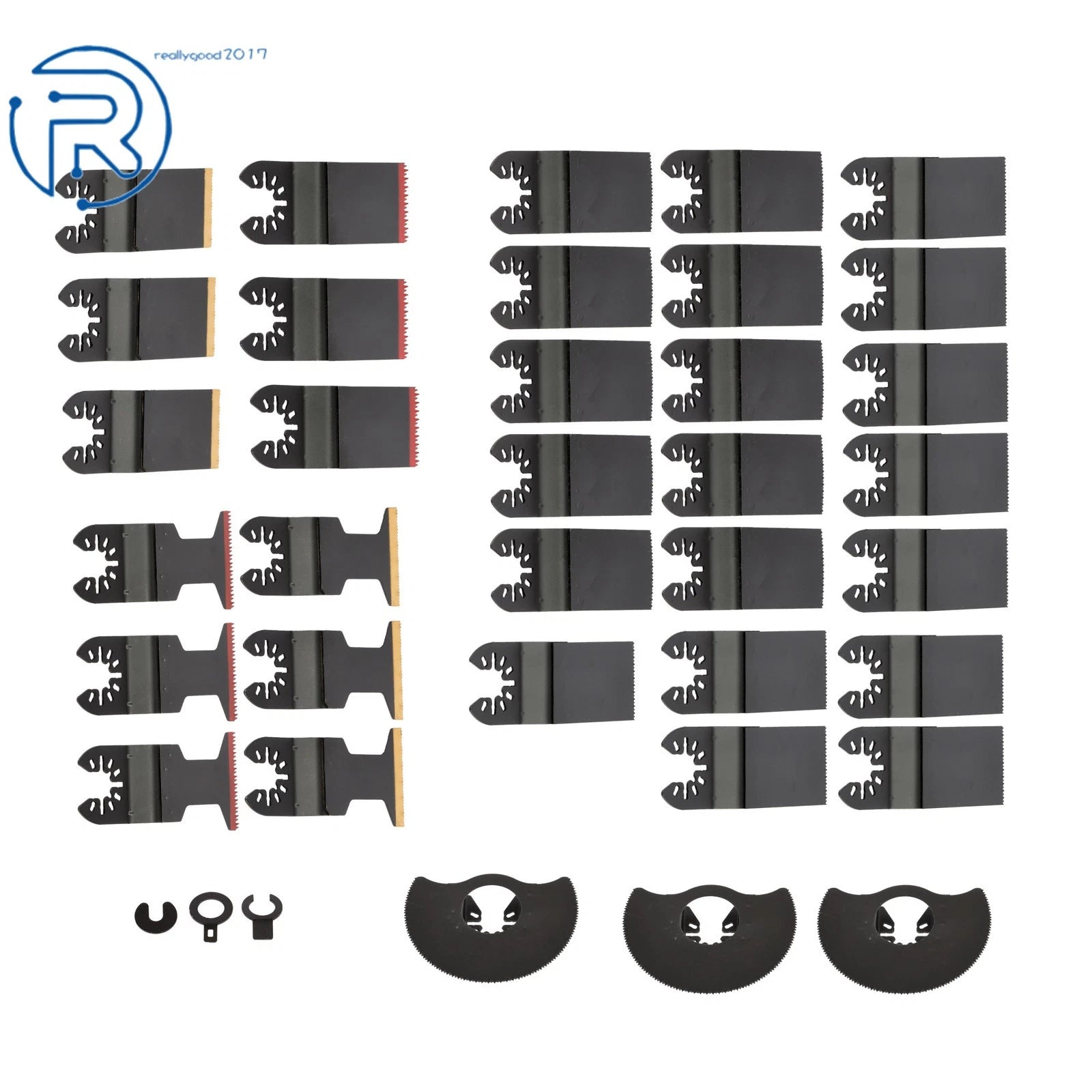 Set of 35 Multitool Blades for Oscillating Tools
