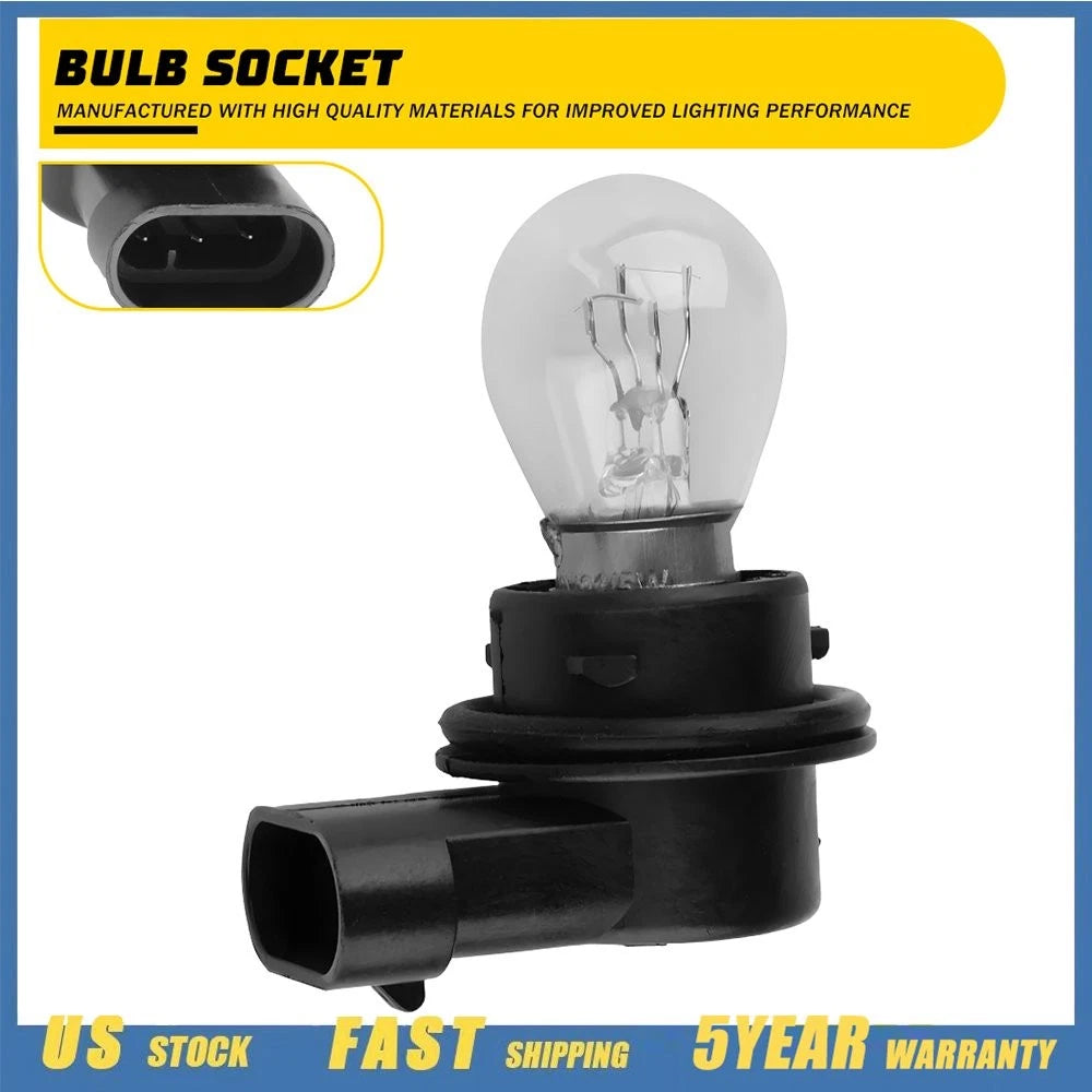 2X DRL Daytime Running Light Bulb & Socket for Jeep Renegade (2015–2023)