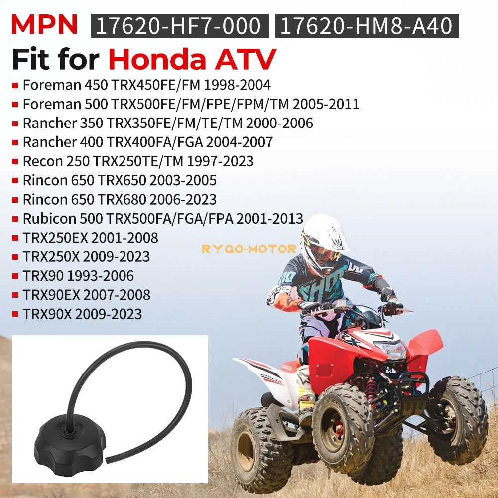 Gas Cap for Honda Foreman Rancher Recon Rincon (2000–2023) 17620-HF7-000