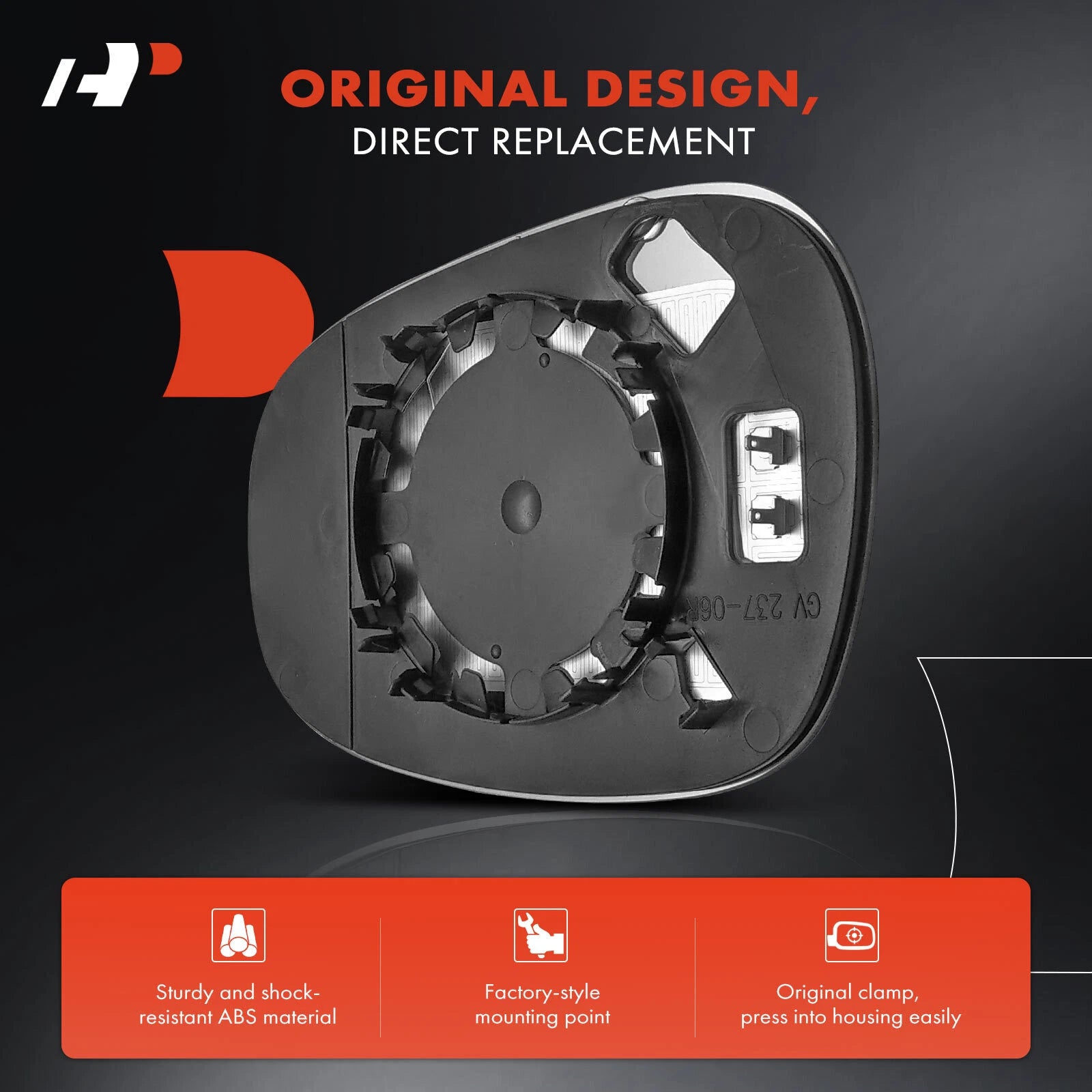 2X Blue Mirror Glass with Power Adjust for BMW 1 Series (2004–2013)