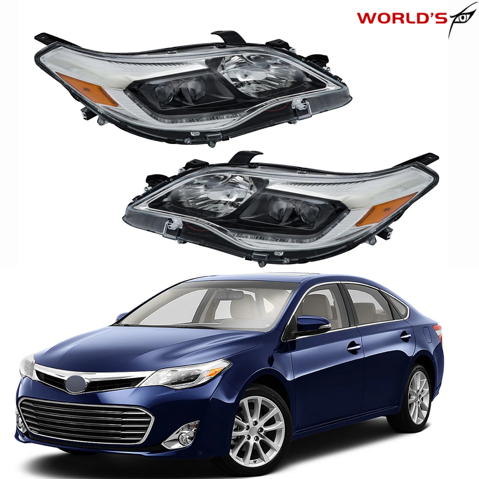 Headlight Set for Toyota Avalon (2013–2015) Halogen Type 2X