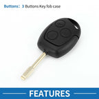 3 Button Keyless Entry Remote Fob Key Shell Case for Ford C-Max (2003–2008)