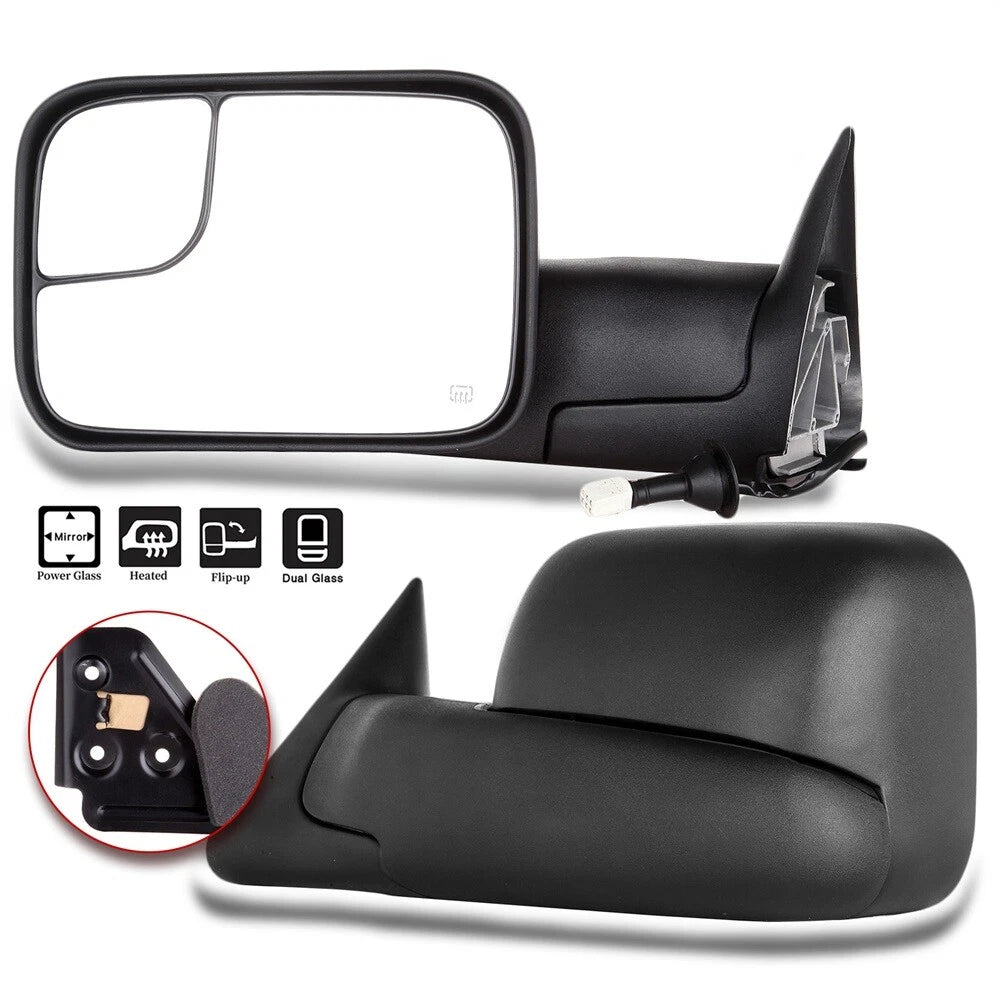 Set of 2 Power Heated Towing Mirrors for Dodge Ram 1500 2500 3500 (1998–2001)