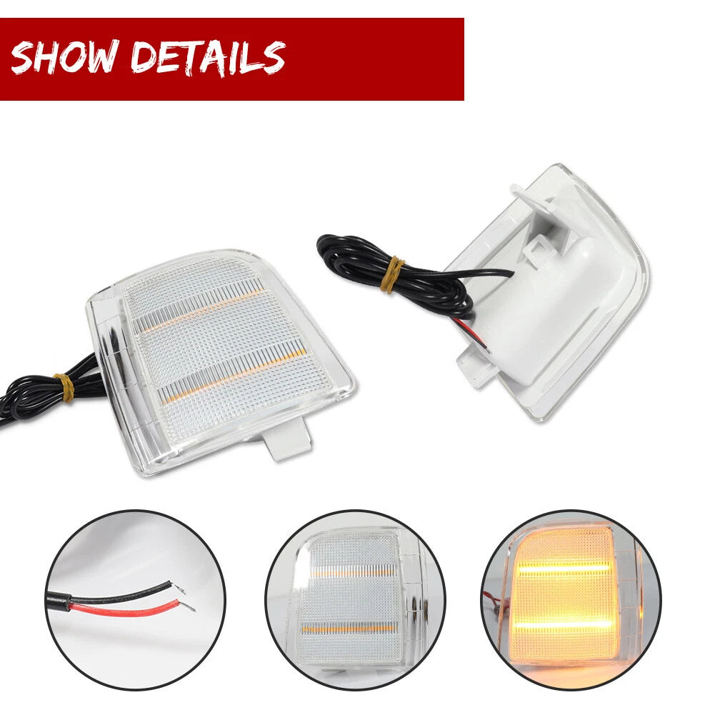 Clear Amber LED Corner Parking Side Marker Lamps for Chevy Safari Van (1995–2005)