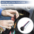 Set of 2 Car Stereo CD Player Wiring Harness 70-9401 for Chrysler Crossfire (2004–2007)