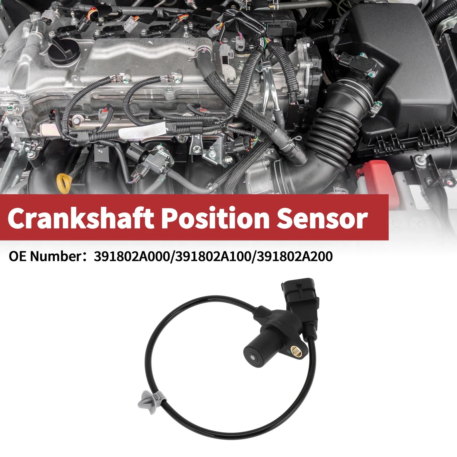Crankshaft Position Sensor for Hyundai i30 1.6 CRDi (2007–2011) No. 39180-2A000