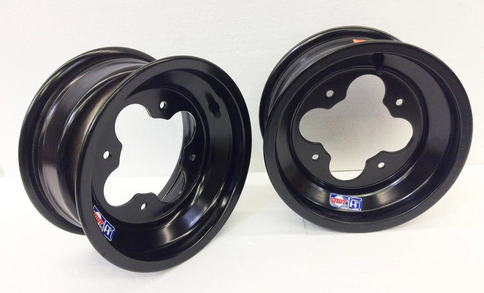 Set of 2 DWT A5 10" 3+2 Front Aluminum Rolled Lip Wheels for YFZ Banshee Raptor