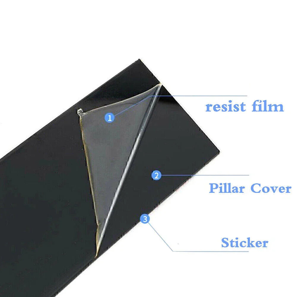 8 Pcs Gloss Black Door Trim Pillar Posts for Mazda 3 Sedan (2019-2021)