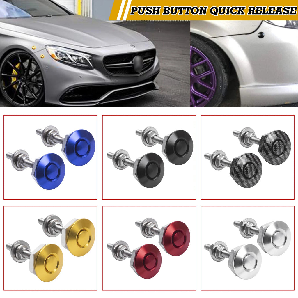 Universal Push Button Bumper Hood Alloy Quick Release Fastener (2000–2005)