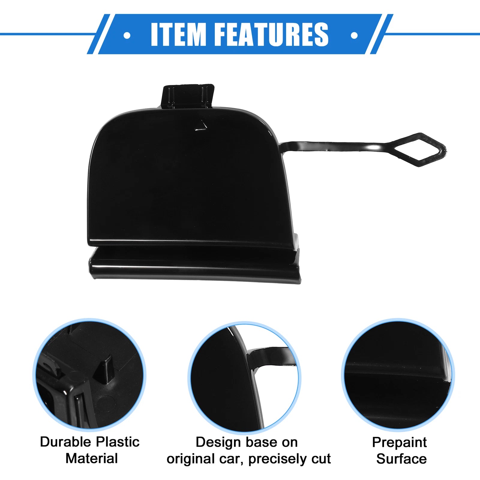 Tow Hook Eye Cover Cap for Mercedes-Benz E-Class W213 (2017–2023) Black
