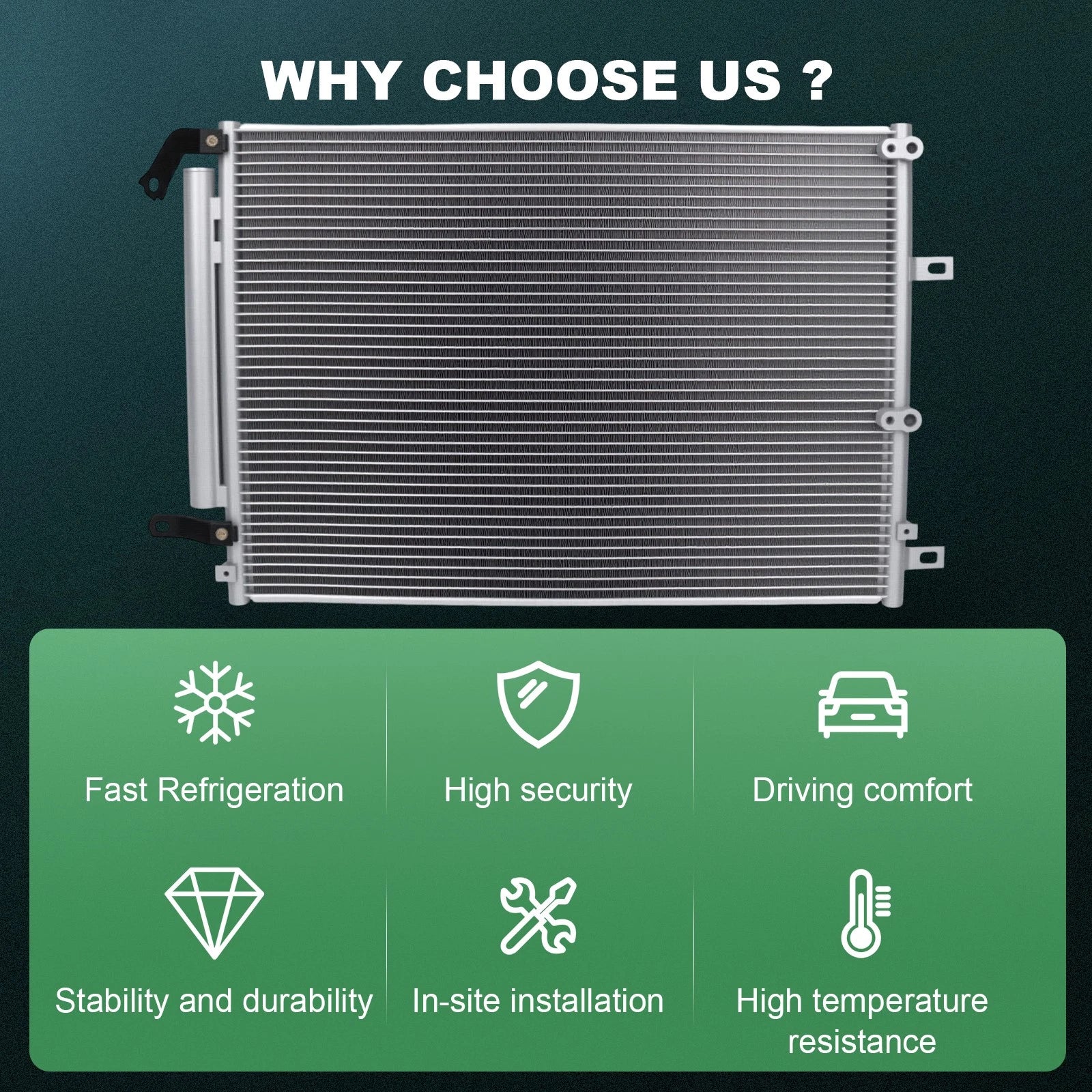 Aluminum AC Condenser for Jeep Cherokee (2014–2018)