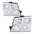 Chrome Clear Corner Headlights and Signal Bumper Lamps for Silverado (2003–2006)