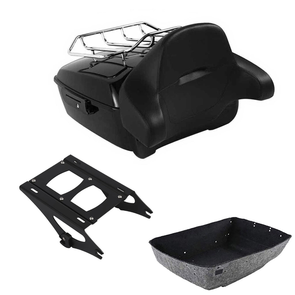 Trunk Luggage Pad Backrest Mount Rack for Harley Touring (2014–2026)