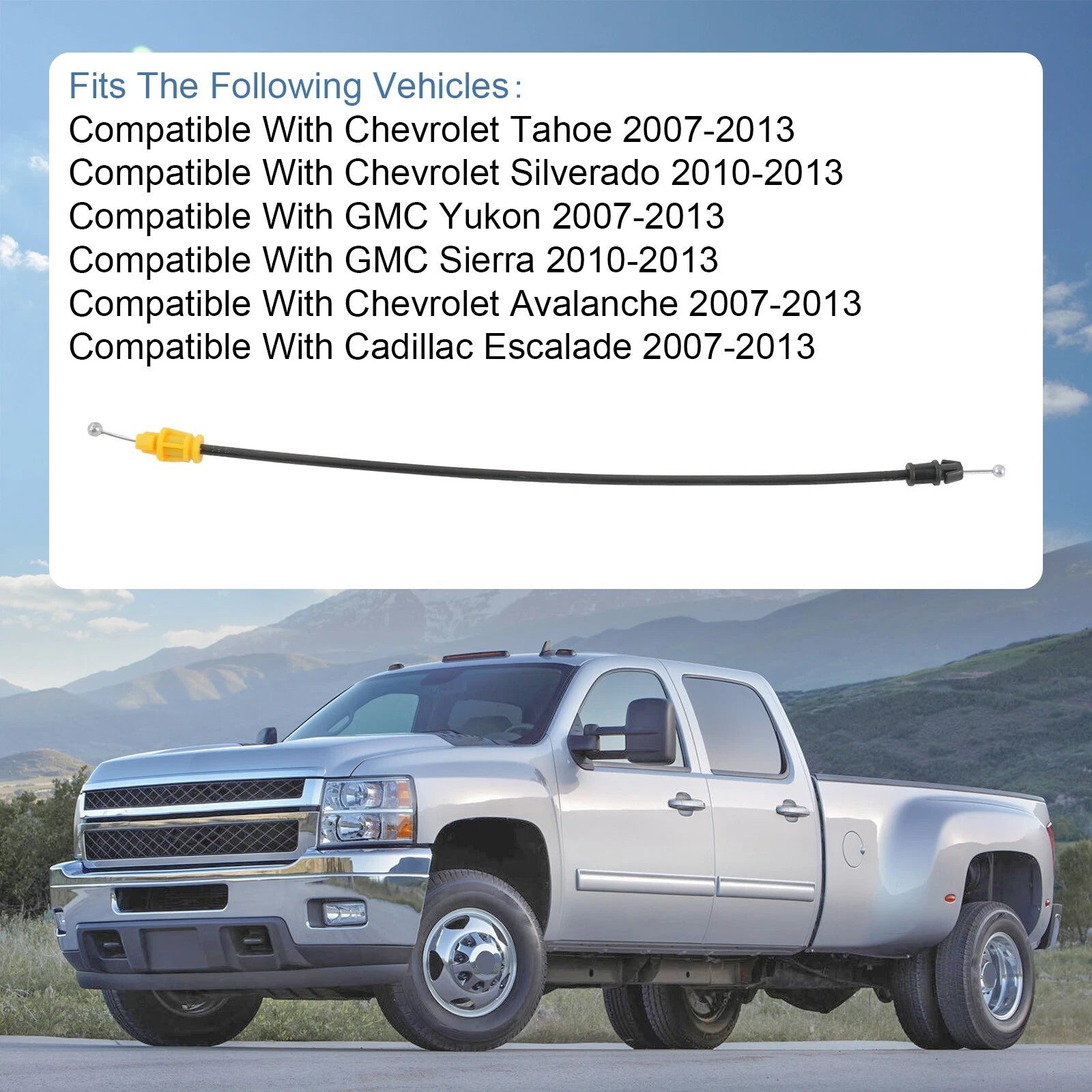 Door Latch Release Cable for Silverado Sierra Tahoe (2007-2014)