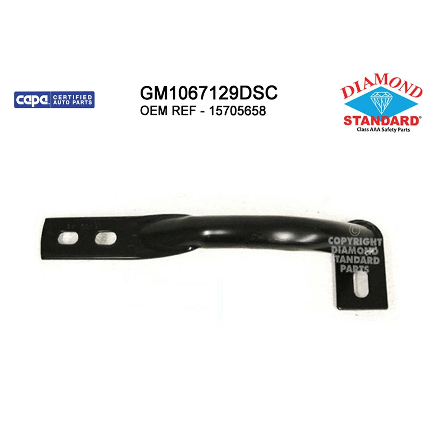 Replacement Steel Front Passenger Side Outer Bumper Face Bar Brace for Ford