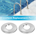 2Pcs Stainless Steel Escutcheon Handrail Pool Covers for 4.3cm Tubing