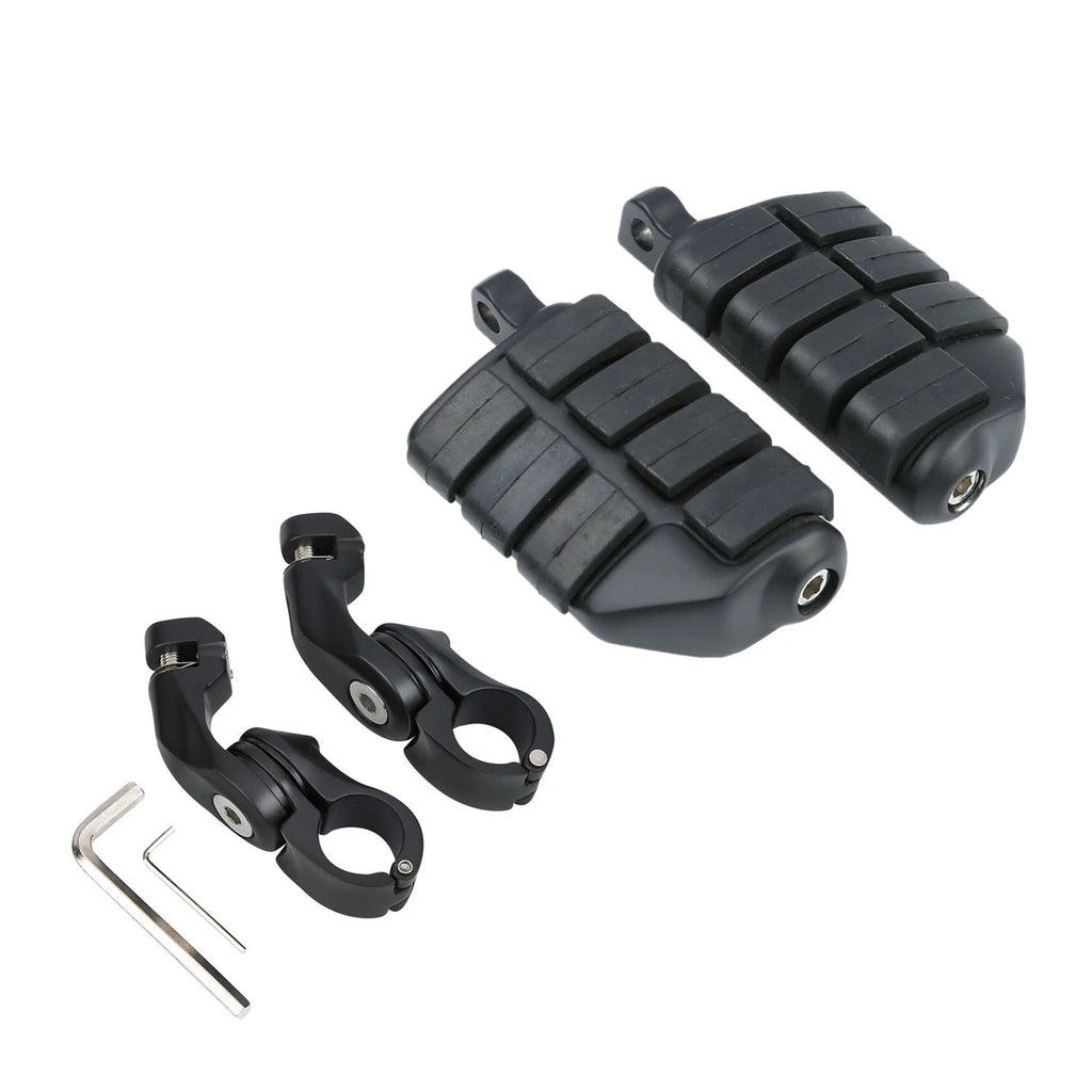 1-1/4" Foot Pegs & Short Angled Mount for Harley Touring Electra Road Glide
