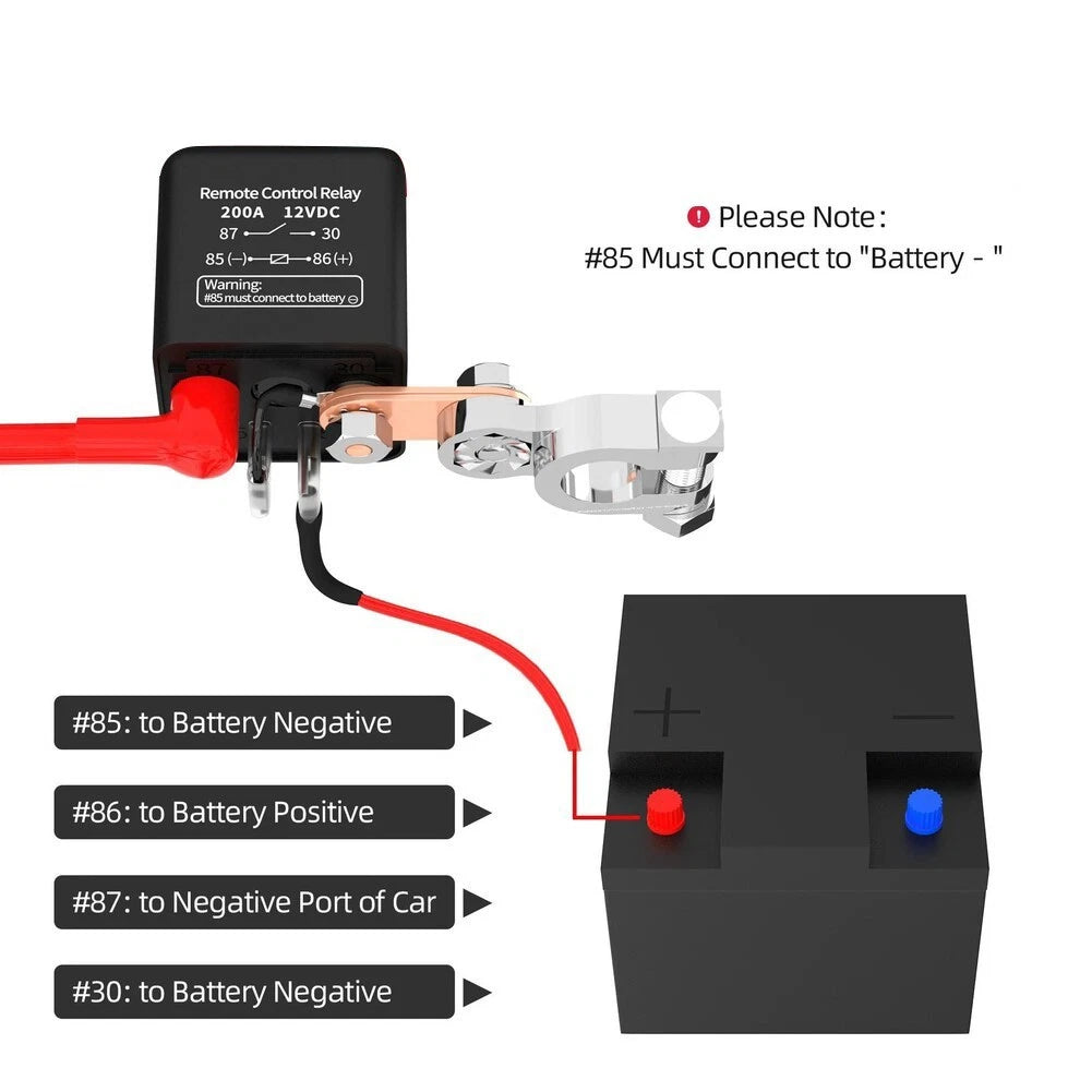12V 200A Battery Management Switch with Remote Control for Cars Trucks RVs