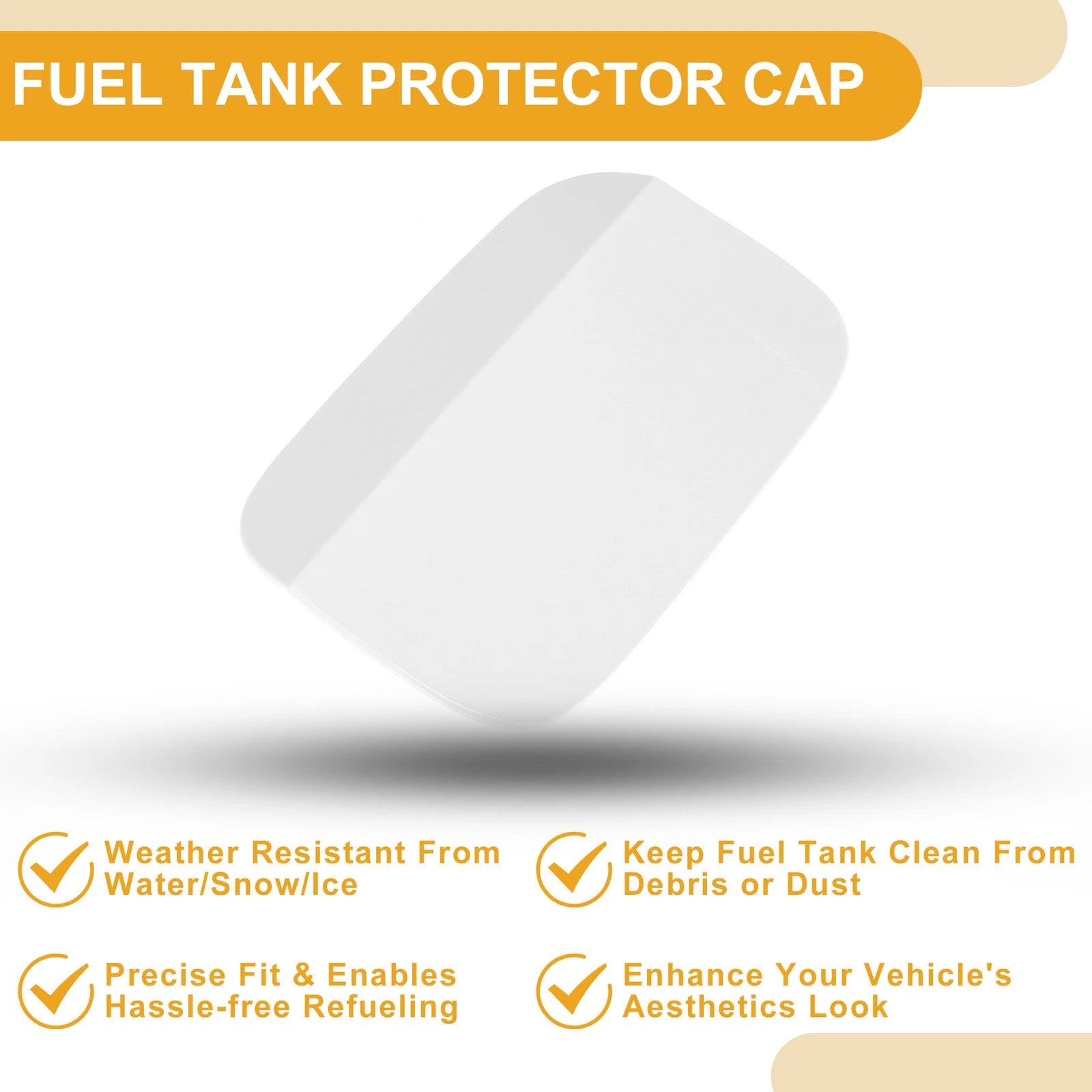 Fuel Tank Door Cap for Volkswagen Passat (2011–2018) - White Filler Flap Cover