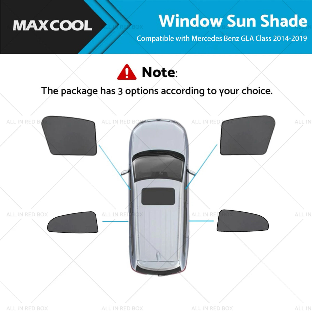 Car Window Sun Blind for Mercedes Benz GLA Class (2014–2019) Magnetic
