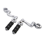 Chrome Highway Engine Guard Foot Pegs for Harley Softail Dyna (Fits 2000–2023)