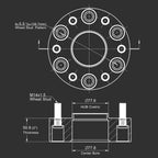 Set of 4 Hub Centric Wheel Spacers for Ram 1500 (2019–2023) 6-LUG