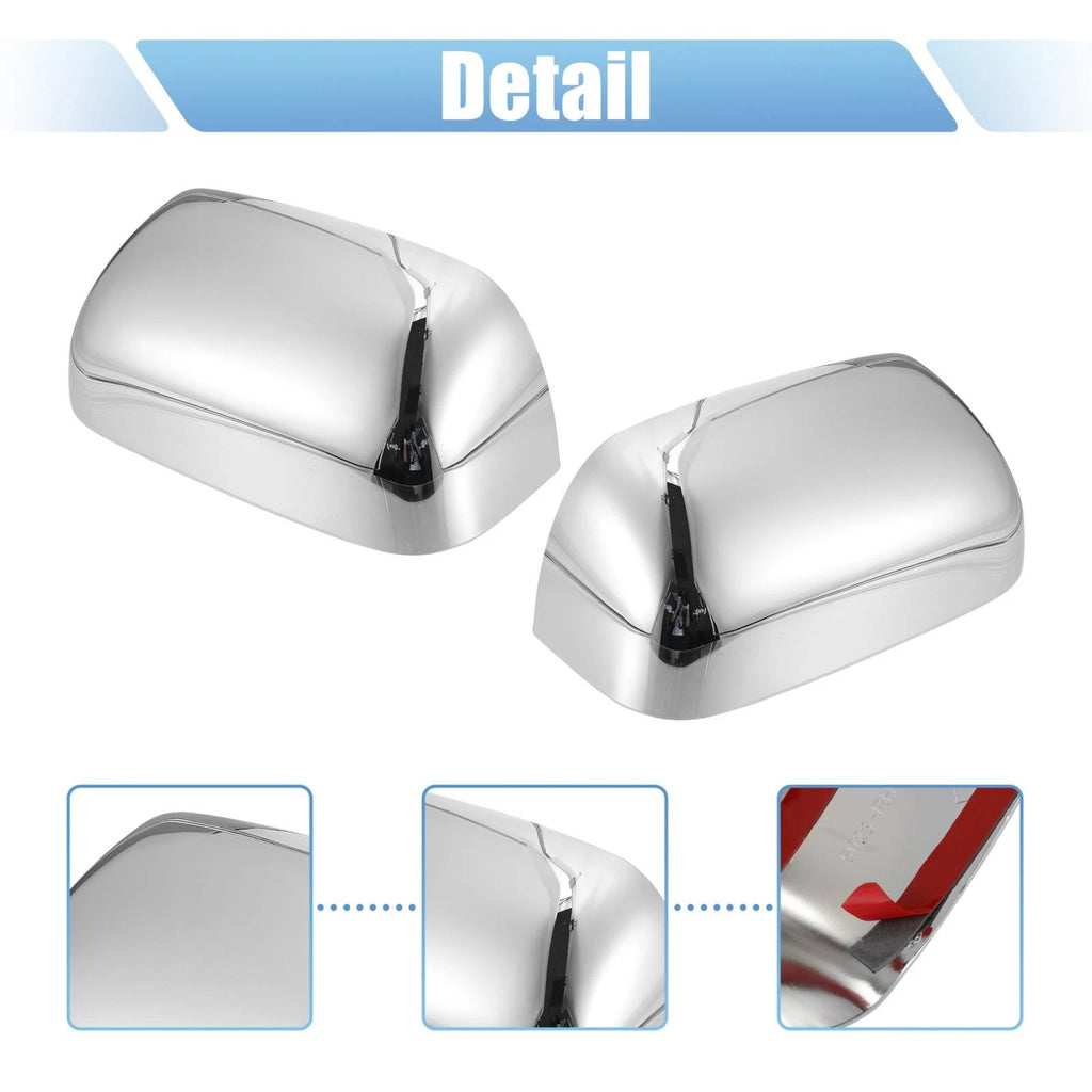 Pair of Chrome Plated Mirror Cover Caps for Dodge Ram 1500 2500 3500 (2002–2008)