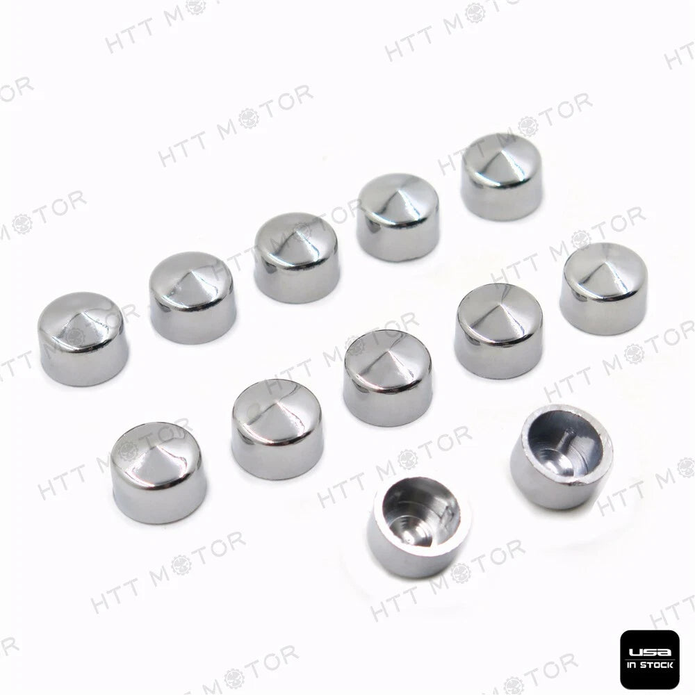 12 Piece Chrome Cap Dress Kit for Harley Softail & Dyna (1999–2006)
