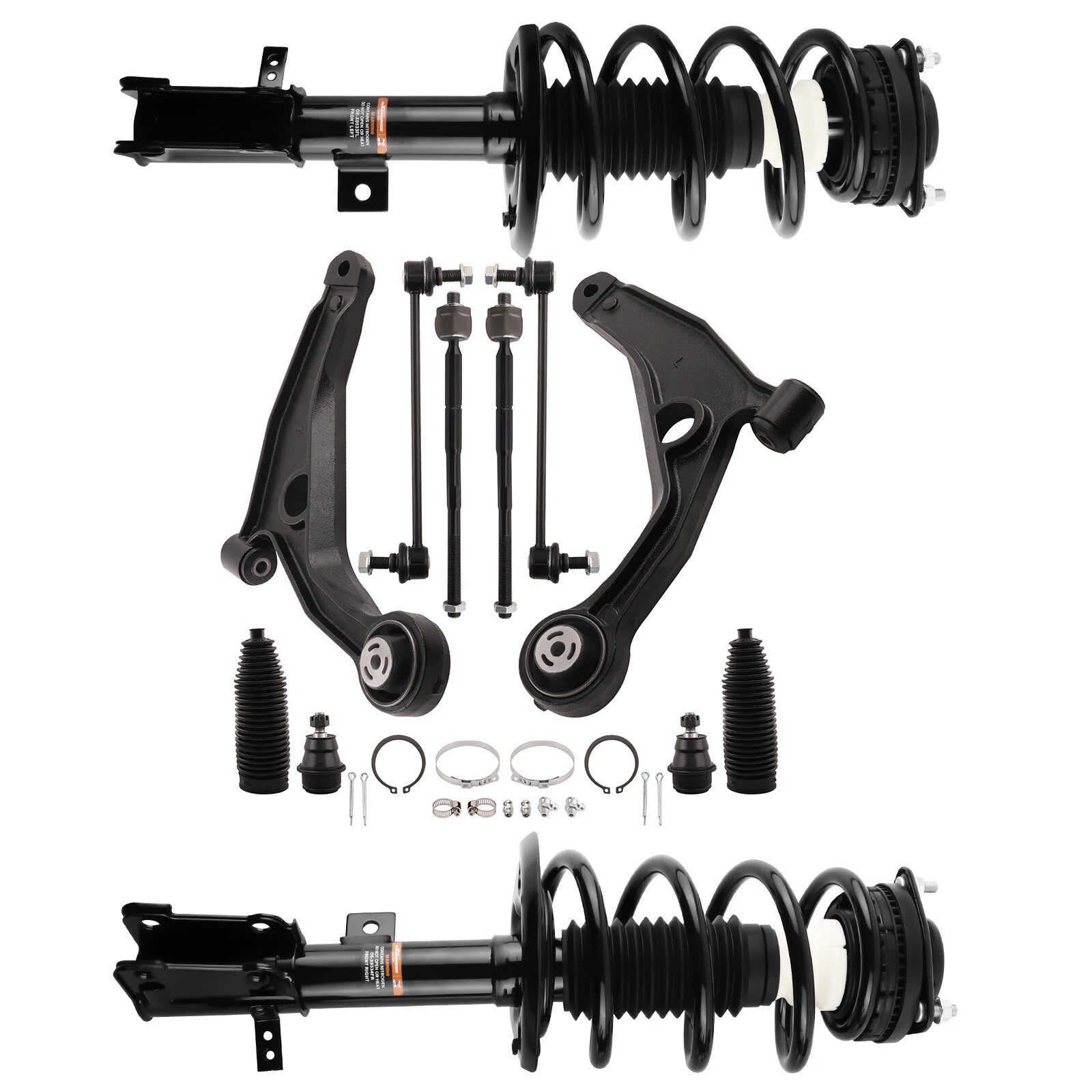 14PC Front Struts Control Arms Sway Bar Tie Rod for Dodge Journey (2009–2019)