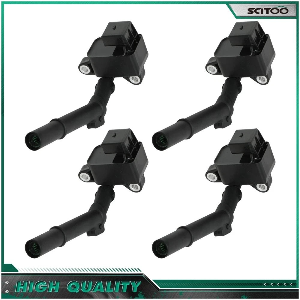 Set of 4 Ignition Coils for Mercedes-Benz GLA200 (2014–2016) L4 1.6L Turbo