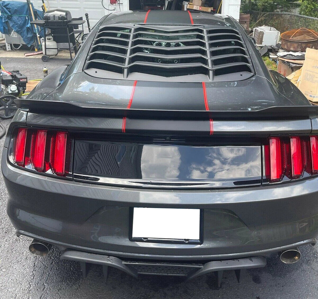 ABS Rear Window Louver Cover Sun Shade Vent for Ford Mustang (2015–2023)