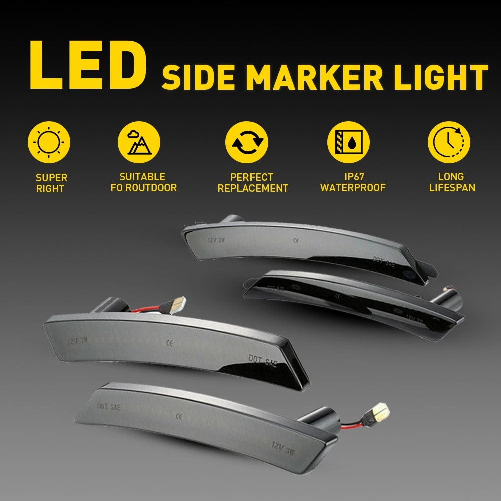 LED Side Marker Fender Lights for Mini Cooper R55 R56 R57 R58 R59 R60