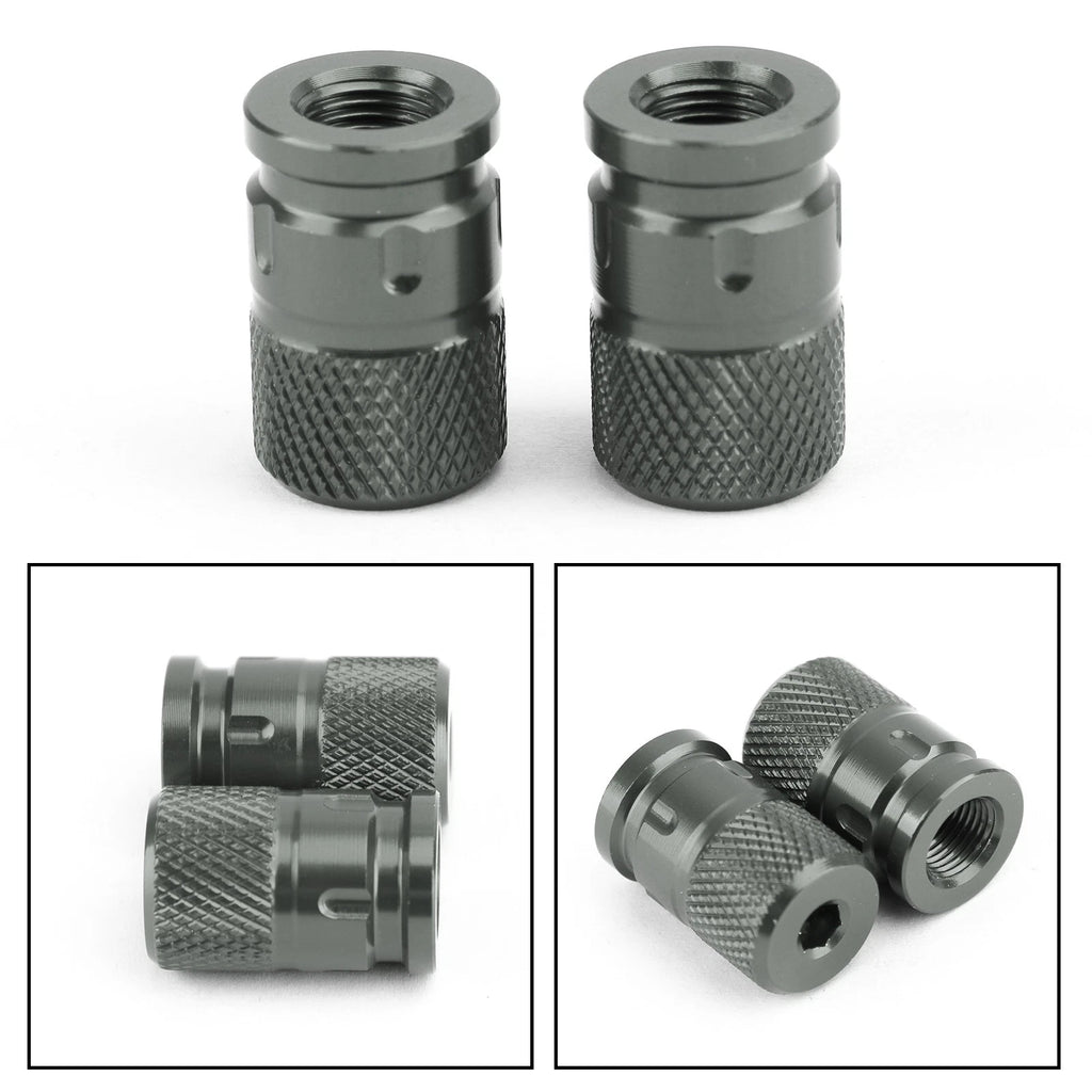 2X CNC GY-Titan Anti-Thief Tire Valve Stem Caps for Car Truck Bike Motorcycle