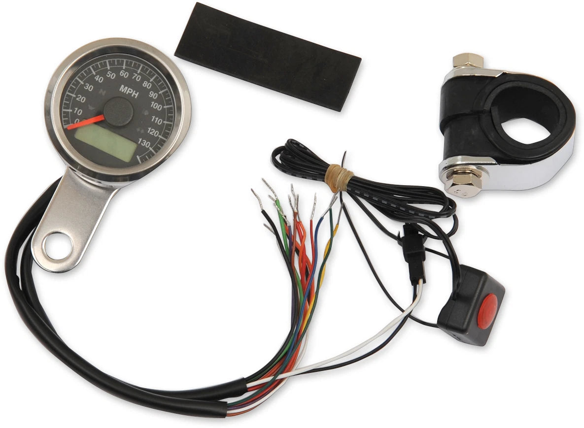 Programmable Speedometer with Indicator Lights for Drag Specialties