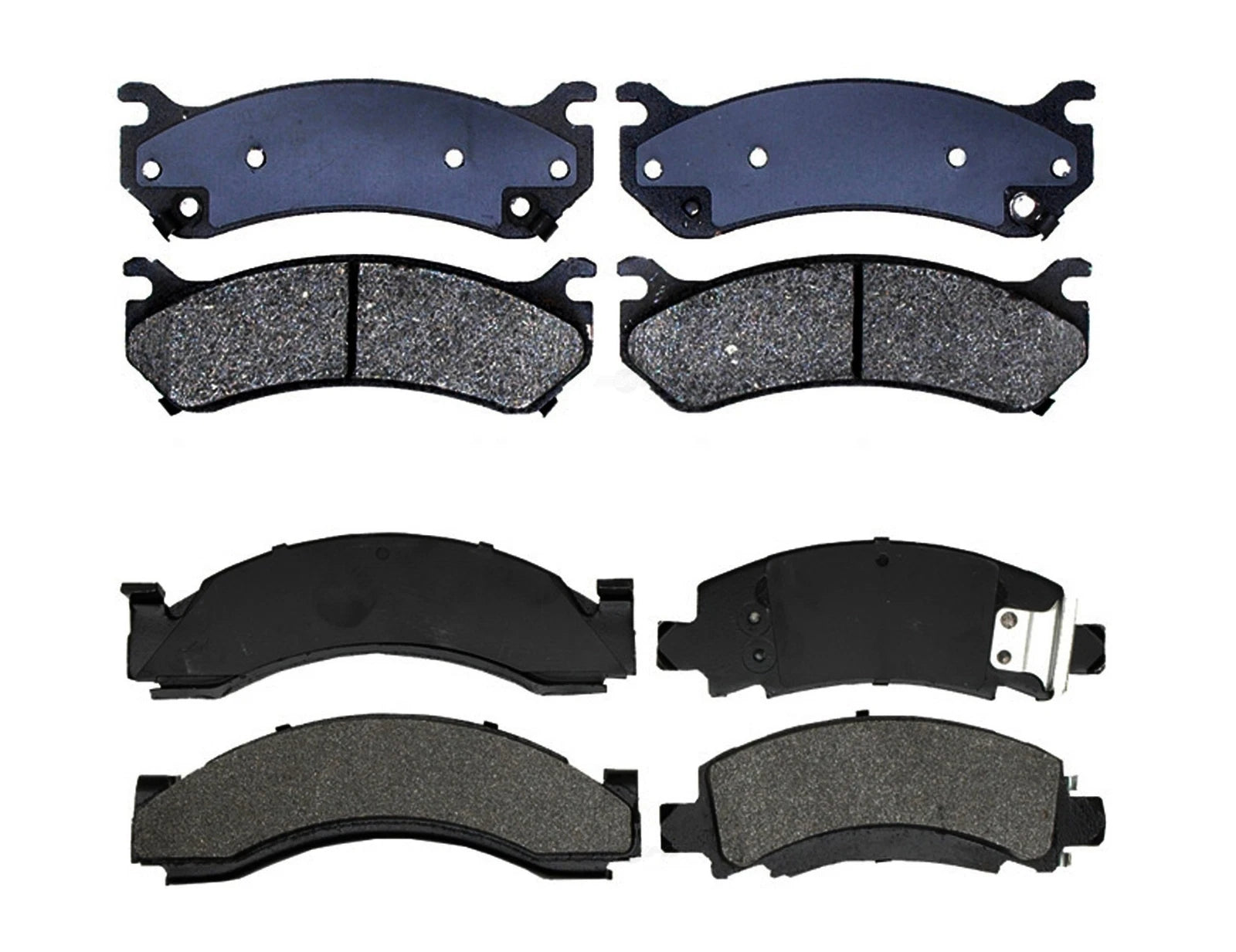 Front and Rear Semi-Metallic Brake Pad Kit ACDelco for Chevy GMC P30 P35 (1976–1978)