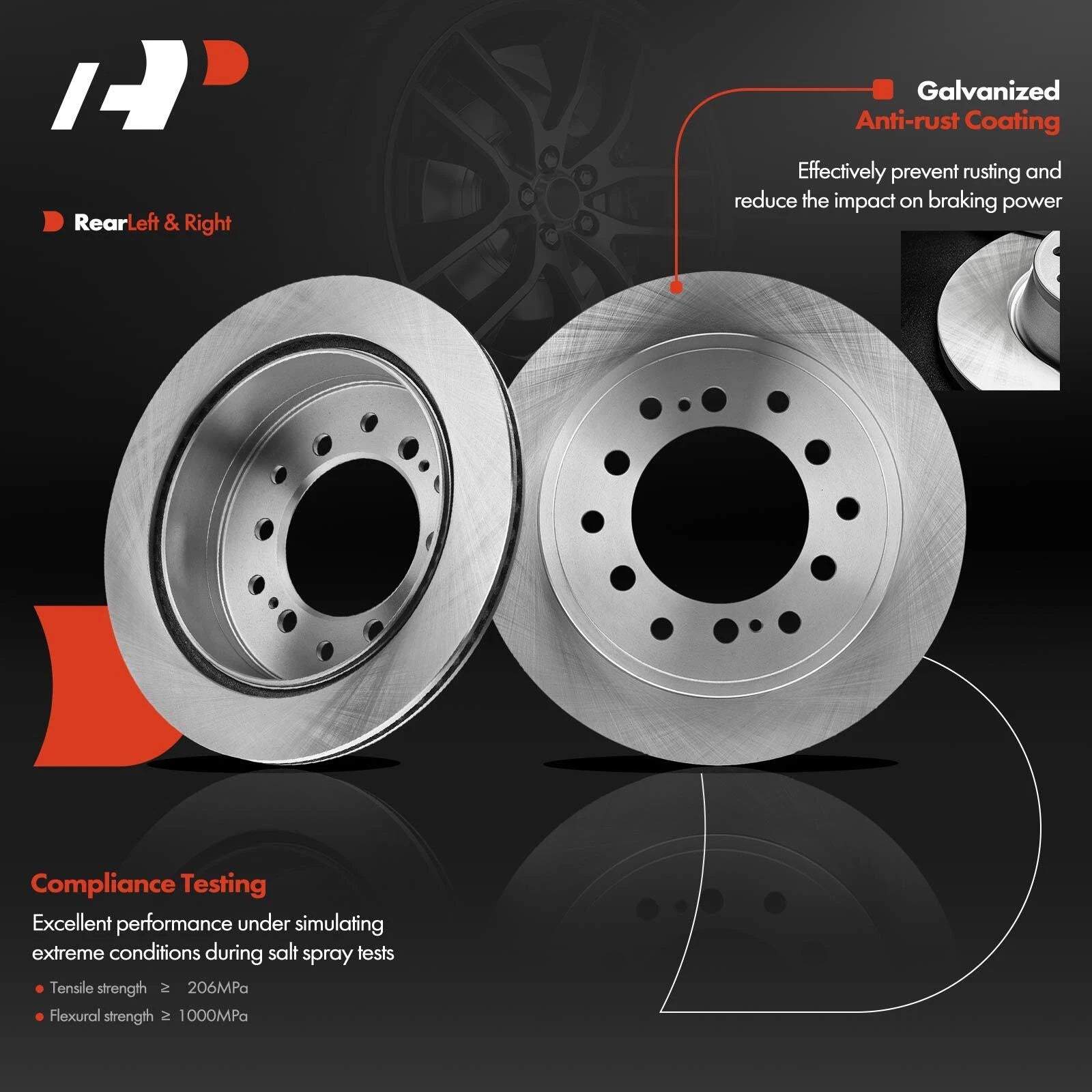 Ceramic Brake Pads & Disc Brake Rotors for Toyota 4Runner (2003–2009)