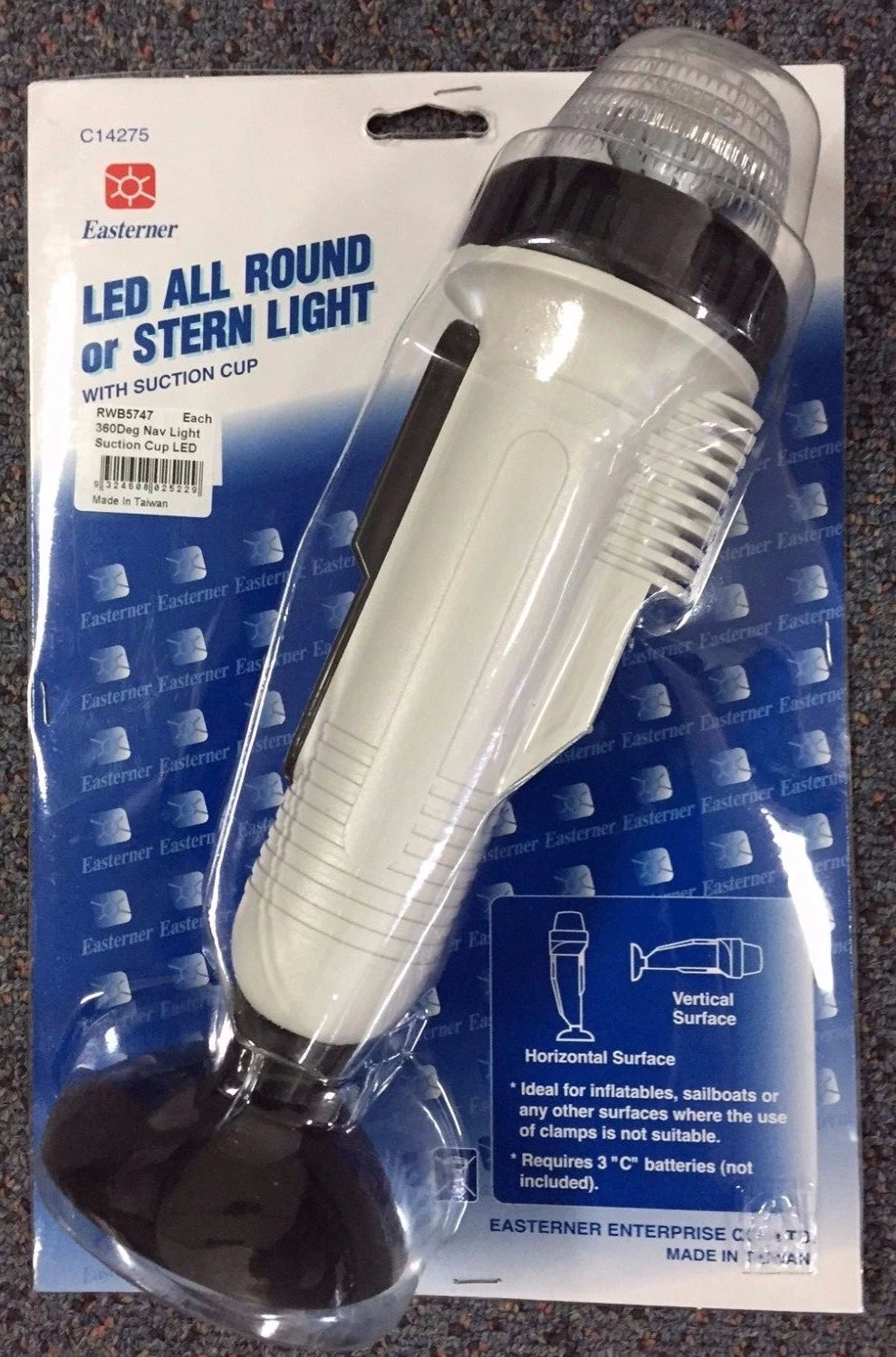 360° Portable Clear Nav LED Light for Boat with Suction Cup Mount