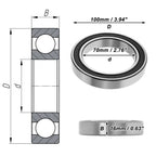 Deep Groove Ball Bearing 6914DDU for Scooter Skateboard Wheel (P5)