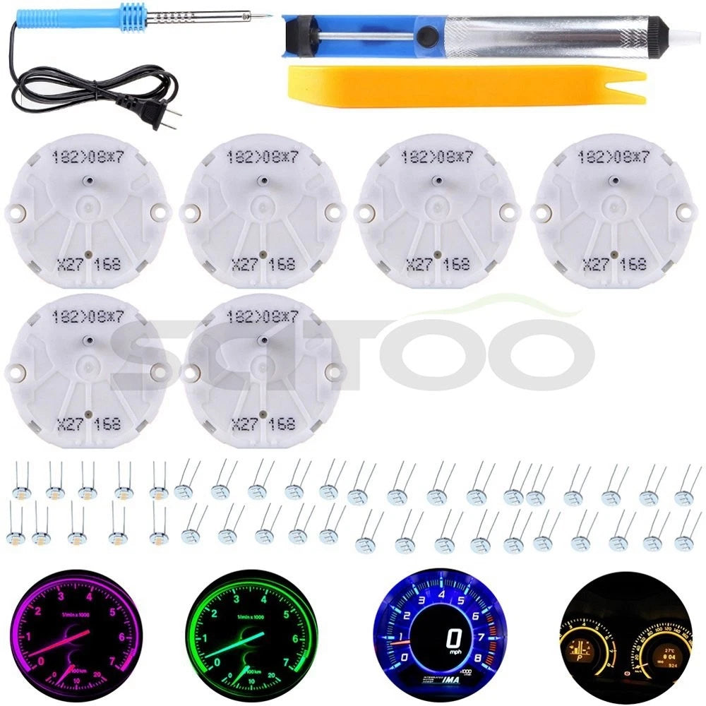 Set of 4 T10 Blue Halogen Bulbs for Chevrolet (W5W 168 194)